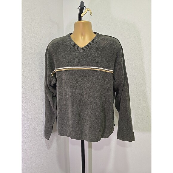 Vintage American Eagle Outfitters Sweater Mens XL Olive Green V Neck Pullover - Picture 7 of 7